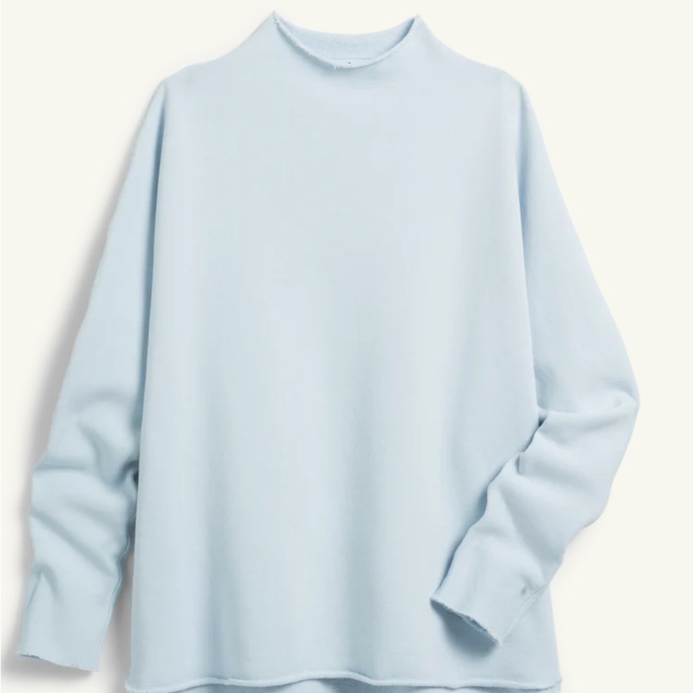 Frank & Eileen - The Effie - Long Sleeve Funnel Neck Capelet - Ice